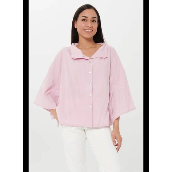 Ozai N Ku Siri Crinkle Funnel Top In Fuchsia Size 2 (L/XL) - Picture 9 of 10